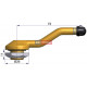 Bezdušový ventil typ Sephie – 2x zahnutý, diera 16mm, dĺžka 72mm