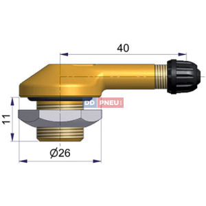 Bezdušový ventil typ Sephie – 1x zahnutý, diera 16mm, dĺžka 40mm Bezdušový ventil typ Sephie – 1x zahnutý, diera 16mm, dĺžka 40mm