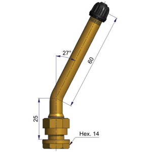 Bezdušový ventil V528 – diera 9,7mm, dĺžka 85mm