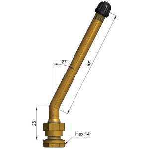Bezdušový ventil V528 – diera 9,7mm, dĺžka 110mm