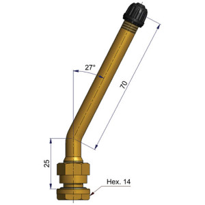 Bezdušový ventil V528 – diera 9,7mm, dĺžka 95mm