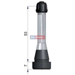 Bezdušový niklový ventil pre dodávky Schrader – dĺžka 53mm Bezdušový niklový ventil pre dodávky Schrader – dĺžka 53mm