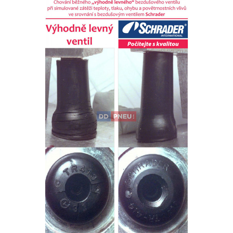 Bezdušový ventil pre dodávky Schrader – dĺžka 35mm