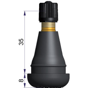 TR 415 – bezdušový ventil Schrader, dĺžka 35mm TR 415 – bezdušový ventil Schrader, dĺžka 35mm