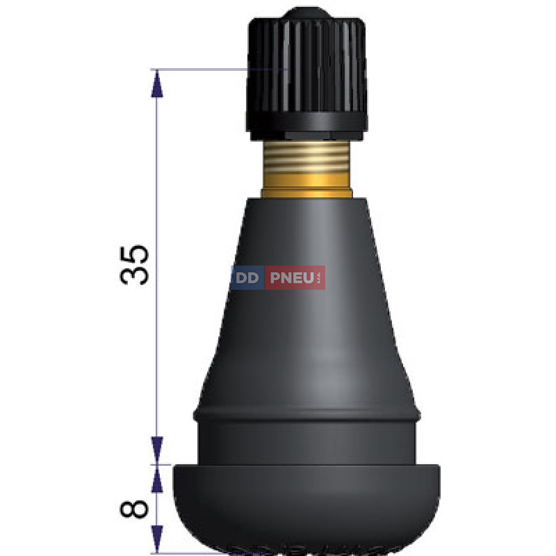 TR 415 – bezdušový ventil Schrader, dĺžka 35mm