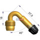 Kovové predĺženie ventilu 45° – vracečka