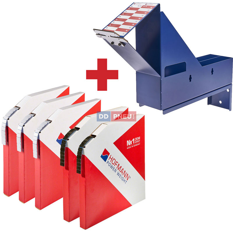 Balíček samolepiaceho závažia 355 v kotúči HOFMANN 3+2 s pracovnou stanicou na stenu SPEEDCUT