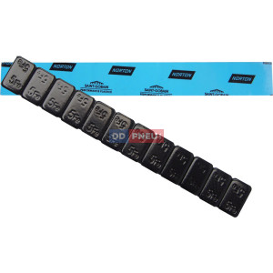 Čierne poplastované samolepiace závažie Remog 60g