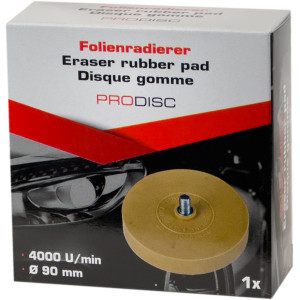 Gumový kotúč s adaptérom, na odstránenie pásky samolepiaceho závažia