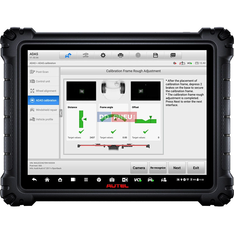 Automatická kalibrácia ADAS Autel MaxiSYS IA1000 FULL KIT PLUS s digitálnymi terčmi