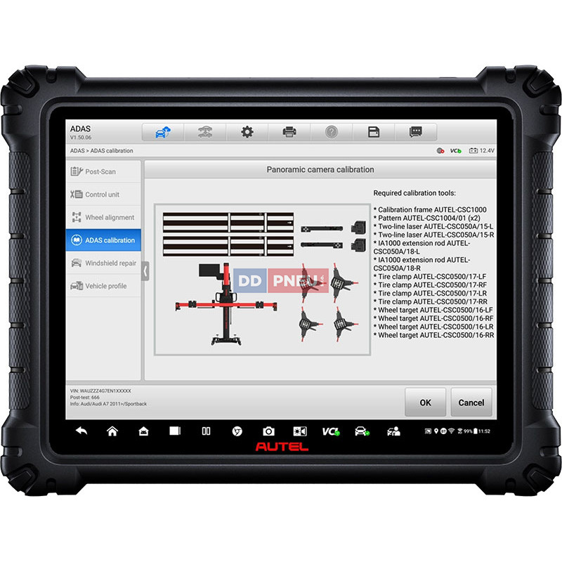 Automatická kalibrácia ADAS Autel MaxiSYS IA1000 FULL KIT PLUS s digitálnymi terčmi