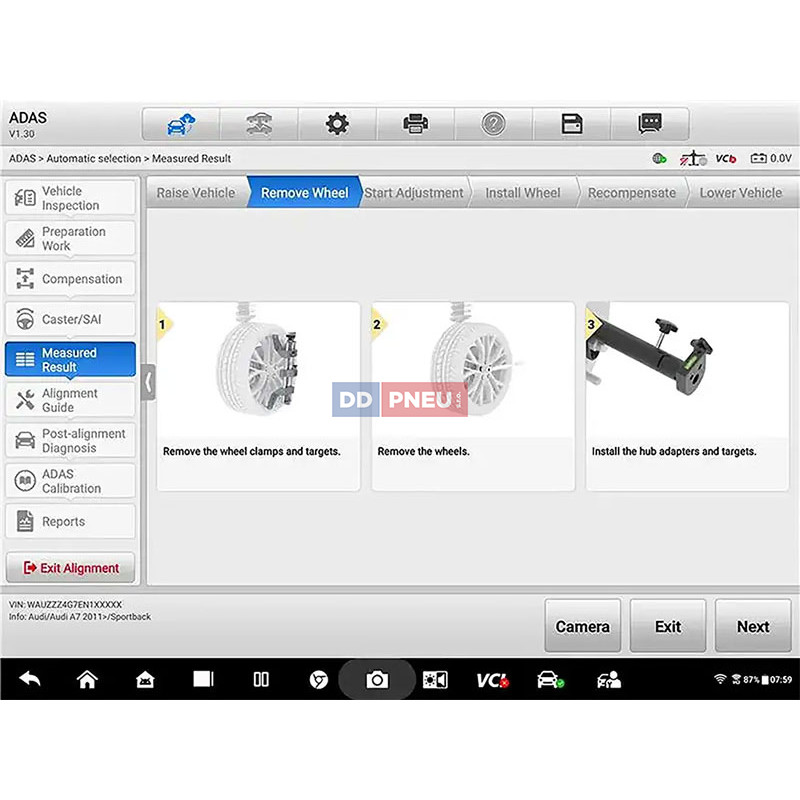 Automatická kalibrácia ADAS Autel MaxiSYS IA900WA FULL KIT PLUS – uchytenie na disk