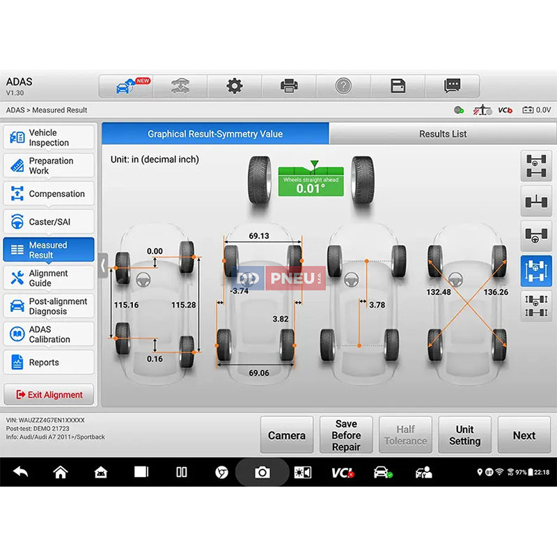 Automatická kalibrácia ADAS Autel MaxiSYS IA900WA FULL KIT PLUS – uchytenie na disk
