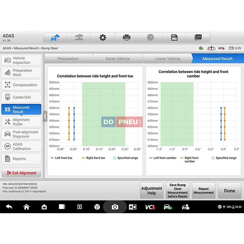 Automatická kalibrácia ADAS Autel MaxiSYS IA900WA FULL KIT PLUS – uchytenie na disk