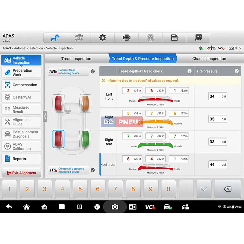 Automatická kalibrácia ADAS Autel MaxiSYS IA900WA FULL KIT PLUS – uchytenie na disk