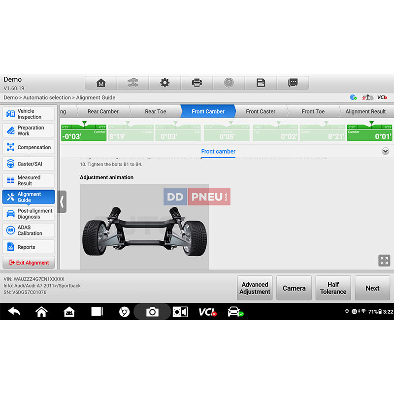 3D Geometria kolies Autel MaxiAlign IWA500