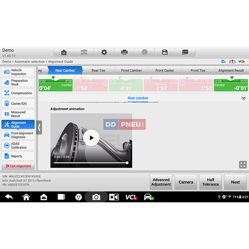3D Geometria kolies Autel MaxiAlign IWA500