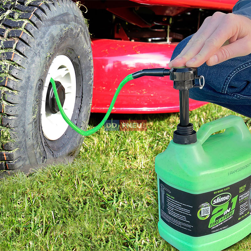 Opravný tmel pre duše a bezdušové pneu 2v1 SLIME 3,8L – vrátane pumpy