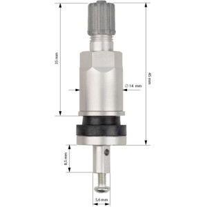 Náhradný TPMS ventil Schrader REV4/REV5