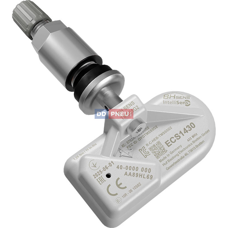 ECS1430 IntelliSens programovateľný TPMS senzor – strieborný ventil